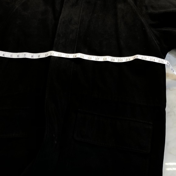 Claiborne Black W/ Brown Collar Suede Jacket 2XL - Picture 10 of 13